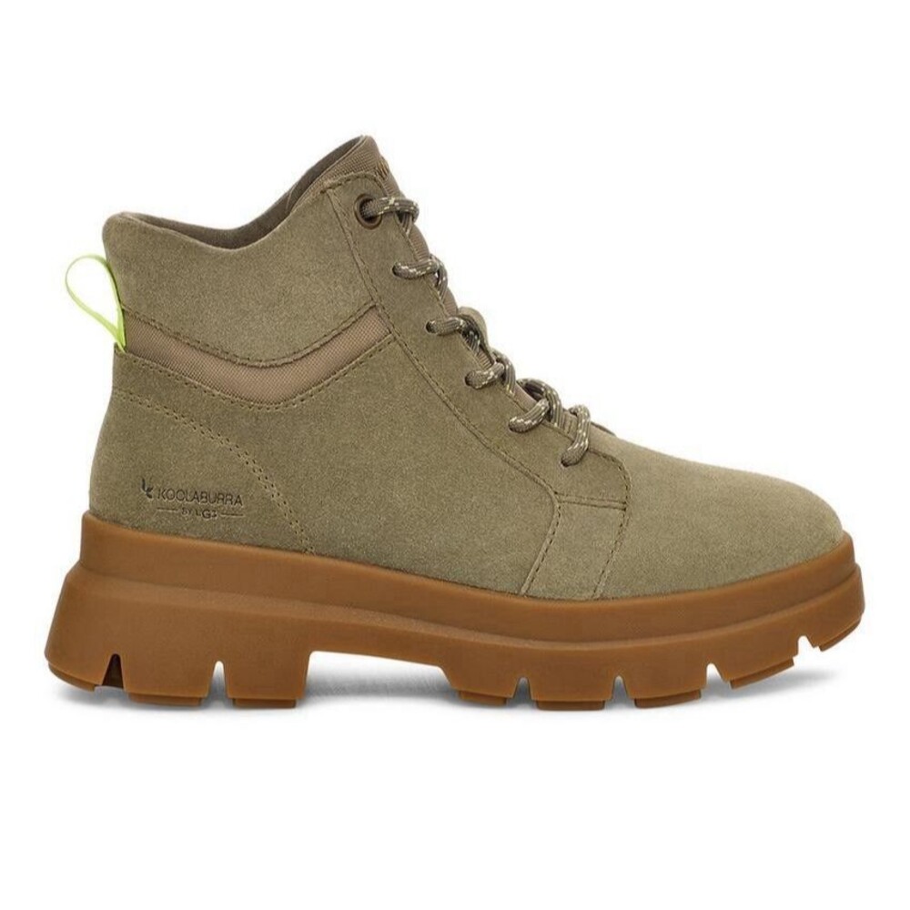 Koolaburra By UGG 7.5 Jozie Bootie Limewash Green Sherpa Footbed Womens Boot NIB